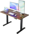 HUANUO 48x24 Inch Electric Standing Desk, Height Adjustable, Walnut