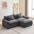 Oprisen 86" Modular Sectional Sofa, Comfy Deep Cloud Couch with Ottoman