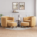 360° Swivel Accent Chair with Storage Ottoman Set of 2