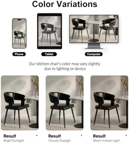 Dining Chairs Set of 4, Modern Faux Leather Kitchen Chairs