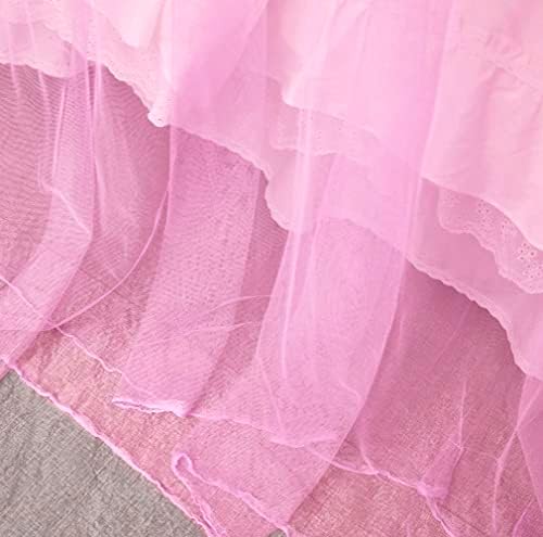 Mengersi 4 Corner Post Elegant Mosquito Net Curtain Bed Canopy for Full Queen King Size Bed,Suitable for Indoor Outdoor Net (87x79x98“(Suggested for Full to King), Pink)