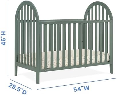 Delta Children Milano 4-in-1 Convertible Crib - Greenguard Gold Certified, Grassy Glen