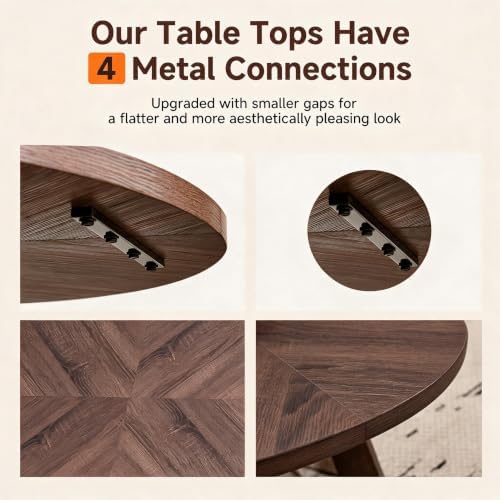 Round Dining Table Set for 4, Kitchen Table and Chairs