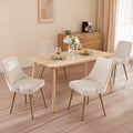 kinmars Kitchen & Dining Upholstered Dining Chairs Set of 4, Beige