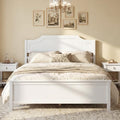 GIANTEX Full Size Wooden Bed Frame with Headboard, Wood Slat Support