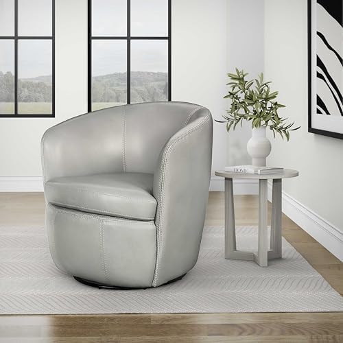 Parker Living Barolo - Steamboat Ice 100% Italian Leather Swivel Club Chair