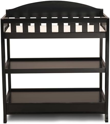 Delta Children Infant Changing Table with Pad, Ebony Black