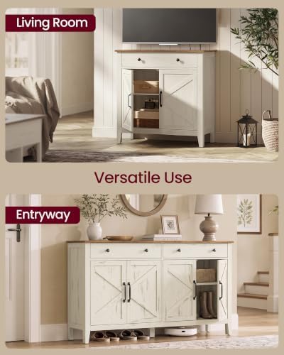 VASAGLE Farmhouse Buffet Cabinet and Coffee Bar Bundle
