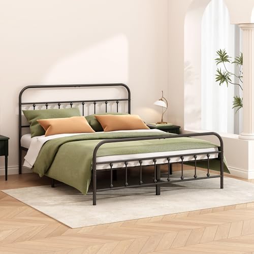 Kujielan Metal Bed Frame Full Size,Easy to Assemble,Black