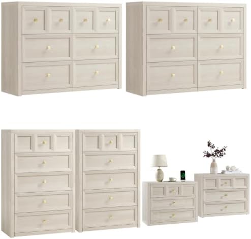 Dresser and Nightstand Sets 6 Piece for Bedroom Set Furniture