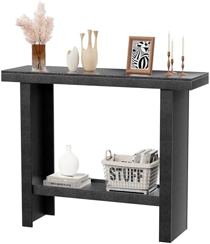 Console Table, 39.3" Rectangular Modern Entryway Table with Storage