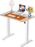 ErGear Height Adjustable Electric Standing Desk, 32 x 19 Inches Sit Stand up Desk, Memory Computer Home Office Desk, Natural