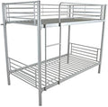 Karl home Metal Bunk Bed Twin Over Twin with Built-in Ladder, Black