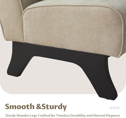 Armless Accent Chair Upholstered Comfy Modern Living Room Side Chair