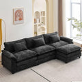 Oprisen 120" Modular Sectional Sofa, Comfy Deep Cloud Couch with Ottoman