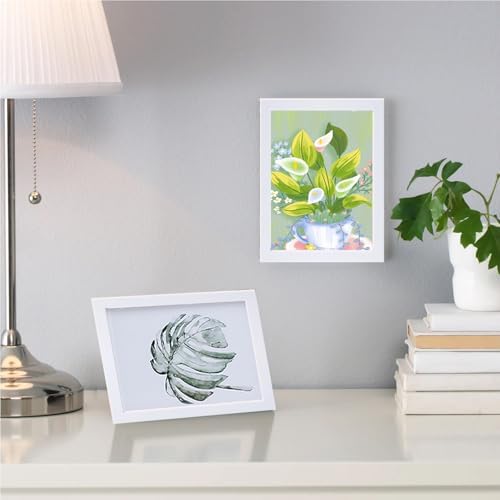 xnlkros Picture Frame Set 10 pack, Farmhouse Photo Frames, Gallery Wall Frame Collage, 8x10 5x7 4x6 Frames in 3 Different Finishes Picture Frames For Wall or Desk, White