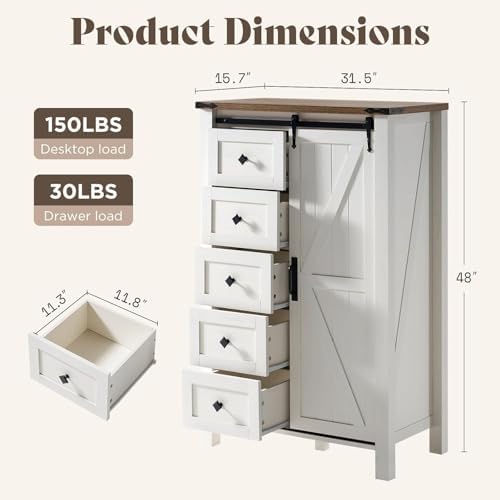 AMERLIFE 3-Piece White Bedroom Set with 3-Drawer Dresser & 2 Nightstands