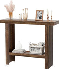 LIFECHOVY Farmhouse Wood Entryway Table Narrow Console Tables with Storage