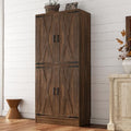 Unikito 71" Tall Farmhouse Kitchen Pantry Storage Cabinet with Barn Doors | Storage Drawer, Adjustable Shelves, Wooden Storage Cupboard, Versatile for Kitchen, Dining Room, Bathroom, Utility Room
