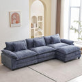 Oprisen 120" Modular Sectional Sofa, Comfy Deep Cloud Couch with Ottoman