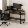 Furinno Moretti Desk, 52 Wide Metal Frame Gaming Desk, Rectangular Computer Desk, Writing Desk, Office Desk for Home Office, Study Room, Dorm, Bedroom, Brown Walnut