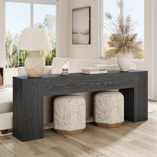 Epecoya Black Entryway Table for Living Room, 86 Inch Console Table