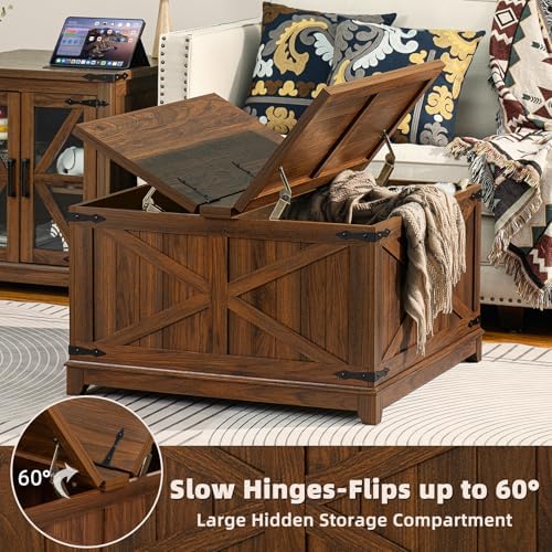 Joaxswe Farmhouse Coffee Table Set 3, End Table and Coffee Table