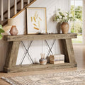 Tribesigns 70.87" Farmhouse Console Table with Storage (Light Brown Oak)