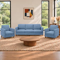 Couch Set for Living Room, 3 Seater Chenille Sofa and Armchair Set of 2