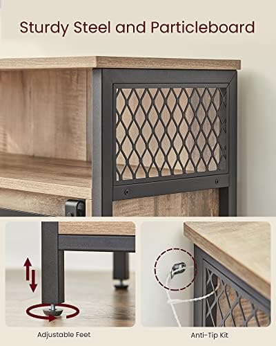 VASAGLE Buffet Cabinet, Coffee Bar with 1 Sliding Barn Door