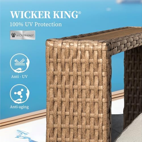 Patio Sectional Furniture Set, Outdoor Sofa with 10" Thick Cushion, Beige