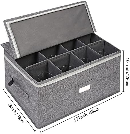 Stemware Storage Cases, Wine Glass Storage Box Containers for Crystal