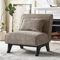 Armless Accent Chair Comfy Upholstered Modern Living Room Side Chair