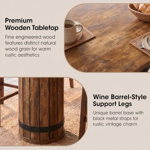 Tribesigns 70.9" Long Dining Table for 4-6, Counter Height Kitchen Table