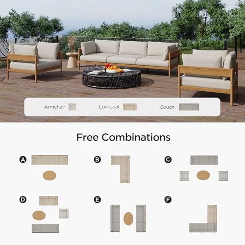 Acanva Vento Outdoor Patio Furniture Set, Armchair