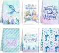 Redbaker 6 Pcs Mermaid Kitchen Towels, Ocean Blue Dish Towels Decor