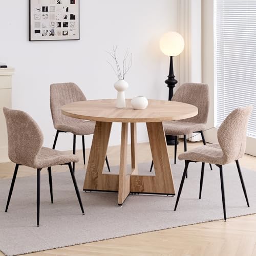 Round Dining Table Set for 4, Kitchen Table and Chairs