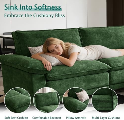 108" Modular Sectional Couch, L Shaped Cloud Sofa for Living Room