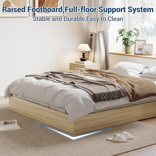 GarveeHome Wood Platform Bed Frame, Twin XL Bed Frame Without Headboard