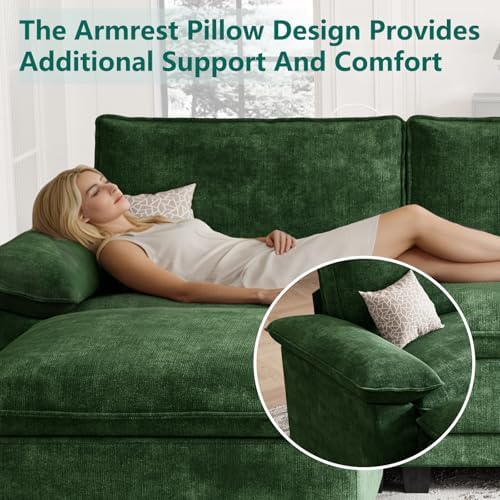 140" Modular Sectional Couch, U Shaped Cloud Sofa for Living Room
