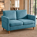 56" Chenille Loveseat Sofa, Mid Century Modern 2 Seater Love Seat Couch