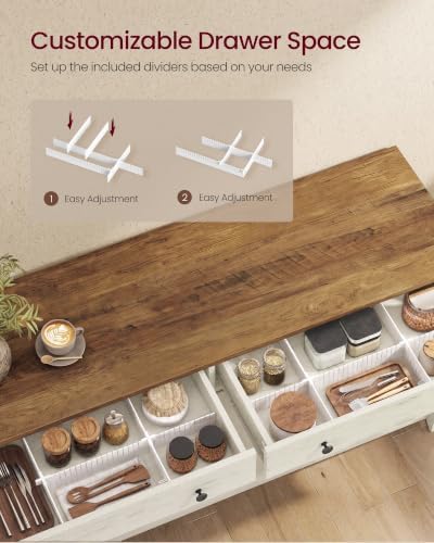 VASAGLE Farmhouse Buffet Cabinet and Coffee Bar Bundle