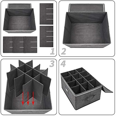 Stemware Storage Cases, Wine Glass Storage Box Containers for Crystal
