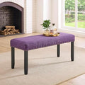 Roundhill Furniture Biony Fabric Dining Bench with Nailhead Trim, Purple