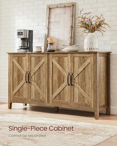 VASAGLE Buffet Cabinet, Coffee Bar, Adjustable Shelf