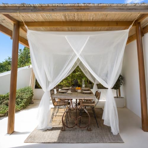 Canopy Bed Curtains for Full Queen King Size Bed, Mosquito Net for Bed