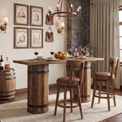Tribesigns 70.9" Long Dining Table for 4-6, Counter Height Kitchen Table