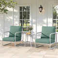 3 Pieces Aluminum Outdoor Patio Conversation Set with Coffee Table