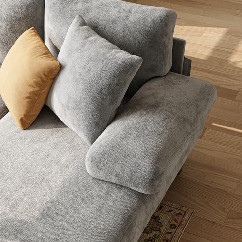Txtin's Sleeper Sofa with Pull Out Bed 112 Inch U Shaped Sectional Couch