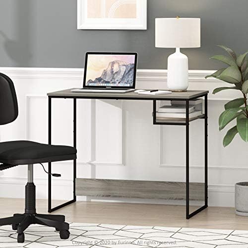 Furinno Moretti Lifestyle Study Desk, 35 Inches, French Oak Grey